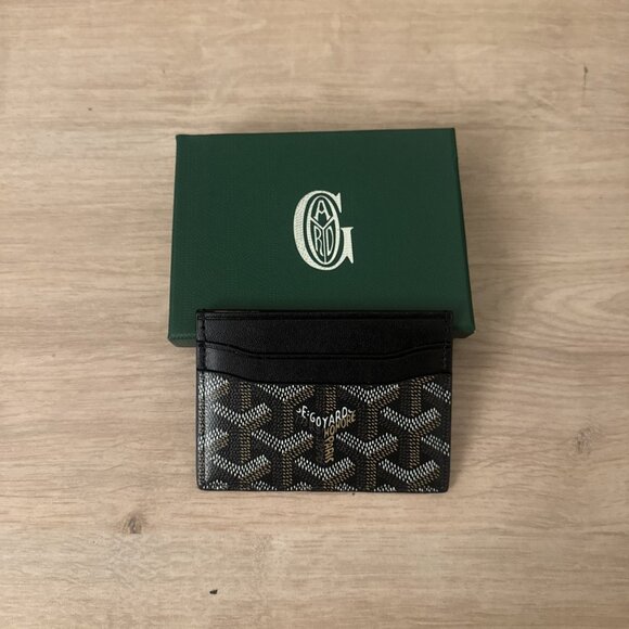 NWT Goyard Saint-Sulpice Card Wallet - Black - Picture 1 of 1